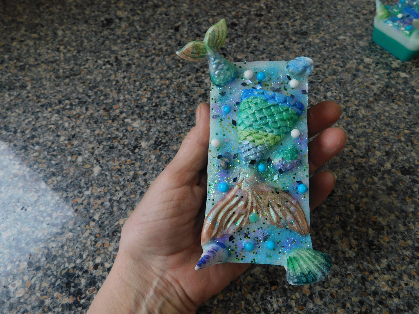 Custom 6 ounce bar with wax embeds